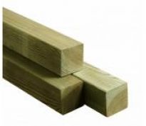 Vierkante paal in geïmpregneerd hout 90 x 90 x 2100 mm
