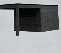 Cubic met enkele deur en luifel 300 x 252 cm + 150 cm - Iroko