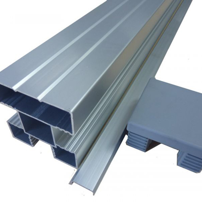Aluminium paal op paalhouder 70 x 70 x 2000 mm - Zilvergrijs