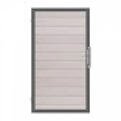 Solid deur - 180 x 100 cm - Bi-color wit - Antraciet kader