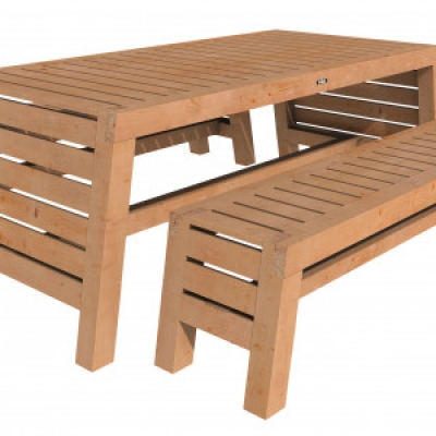 Set de meubles composé de 1 table et 2 bancs
