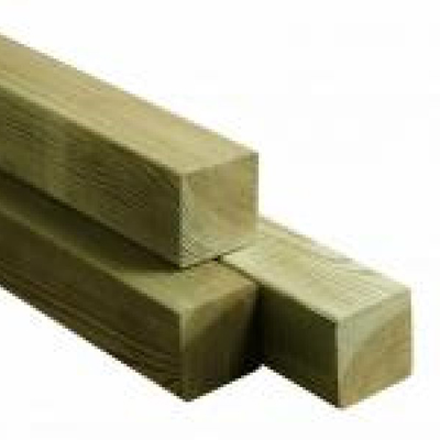 Poteau carré en bois impregné 70 x 70 x 2400 mm