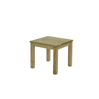 Table en pin blanc impregné 90 x 90 cm