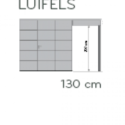 Luifel voor Fano in HPL 130 x 340 cm