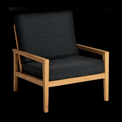 Lounge chair with cushion 90 x 76 x 85 cm - Oatmeal