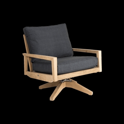 Lounge chair with cushion 88 x 76 x 85 cm - charcoal