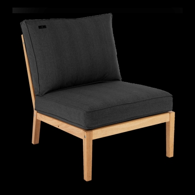 Lounge Single mid incl. cushion 90 x 68 x 85 cm - Charcoal