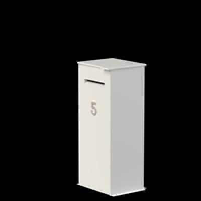 Boîte aux lettres en aluminium - 50 x 40 cm - H: 120 cm