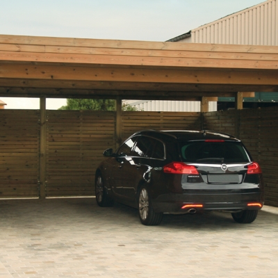 Carport individuel Modern 479 x 455 cm - Pin traité en autoclave