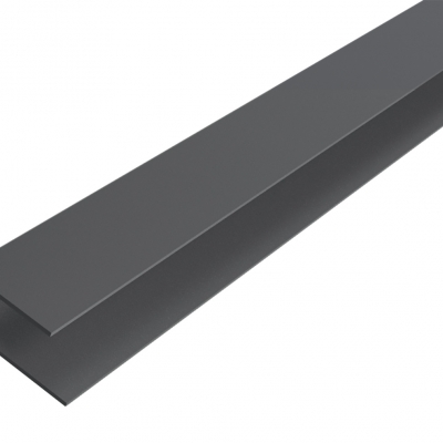 F-profiel voor weo Modern gardenwall 1 en 2 -  65 x 85 x 3000 mm - Dark grey