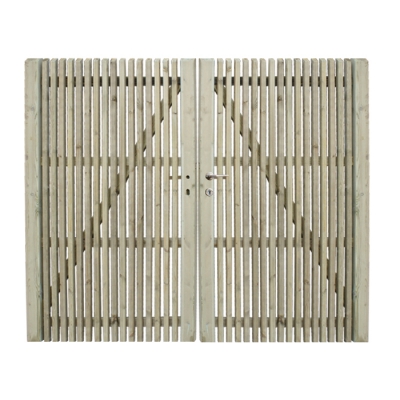 Portail Domino en bois impregné 180 x 200 cm