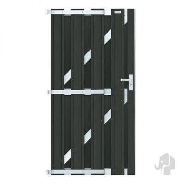Panama  deur in houtcomposiet 180 x 90 cm - Antraciet