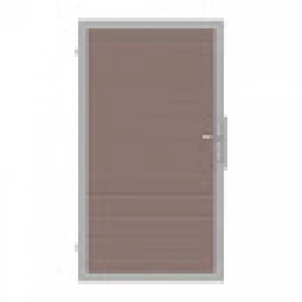 Porte Solid - 180 x 100 cm - Terra - Cadre gris argenté