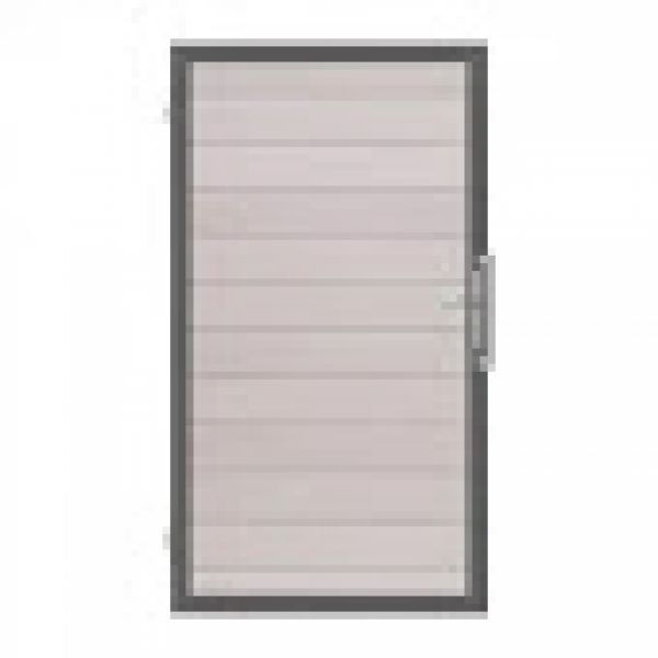 Porte Solid - 180 x 100 cm - Bi-color blanc - Cadre anthracite