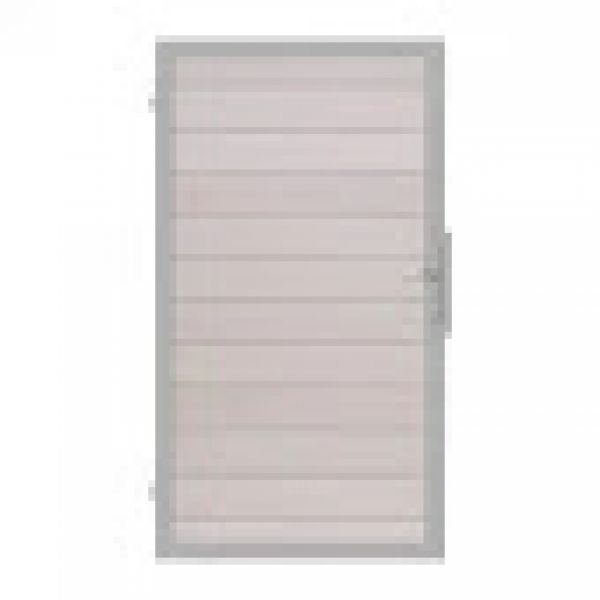 Porte Solid - 180 x 100 cm - Bi-color blanc - Cadre gris argenté