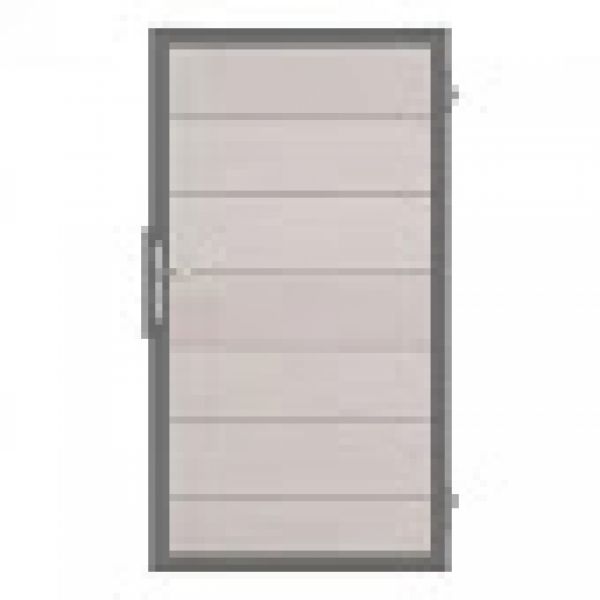 Porte Solid Grande - 180 x 100 cm - Bi-color blanc - Cadre anthracite