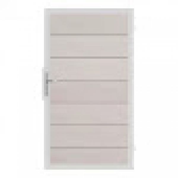 Porte Solid Grande - 180 x 100 cm - Bi-color blanc - Cadre gris argenté