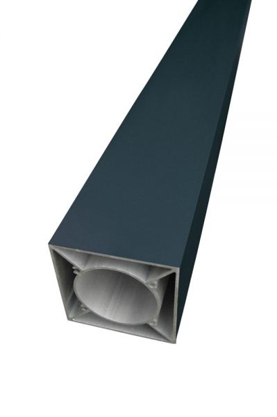 Aluminium paal 90 x 90 x 2002 mm - Antraciet grijs