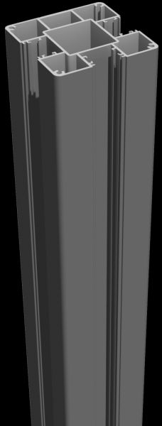 Poteau en aluminium 70 x 70 x 1900 mm - Gris anthracite