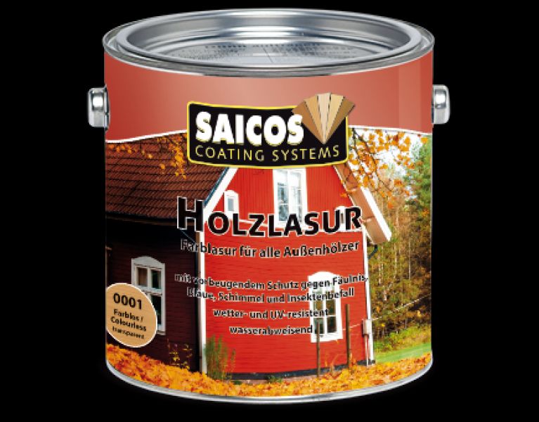 Saicos - Wood stain oil - 2,5 litres - Transparant swedisch red