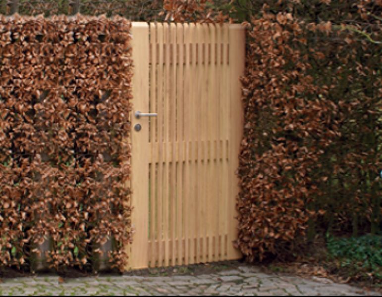 Faro deur in iroko 180 x 100 cm - Draairichting 1