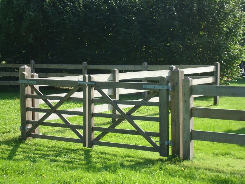 Engelse poort 3 in eiken 110 x 350 cm - Dubbele poort