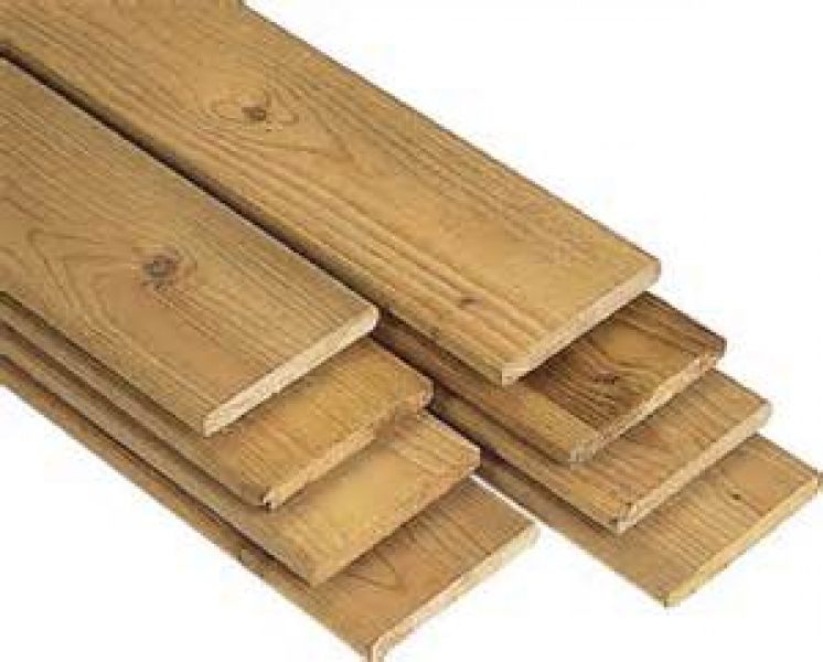 Geschaafde plank in geïmpregneerd hout 15 x 140 x 3000 mm