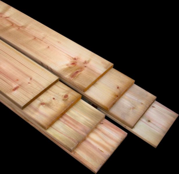 Geschaafde plank in geïmpregneerd hout 15 x 95 x 3000 mm