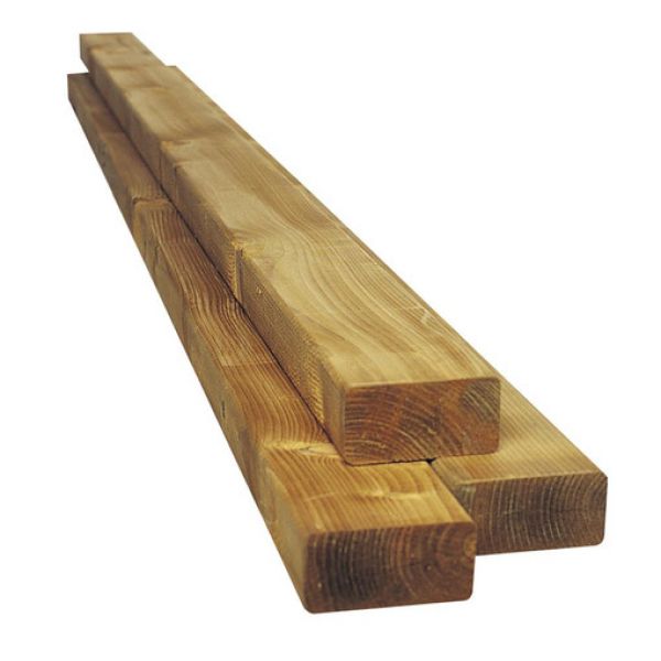 Geschaafde plank in geïmpregneerd hout 45 x 145 x 3000 mm
