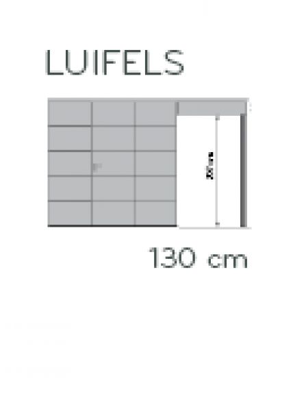 Luifel voor Fano in HPL 130 x 340 cm