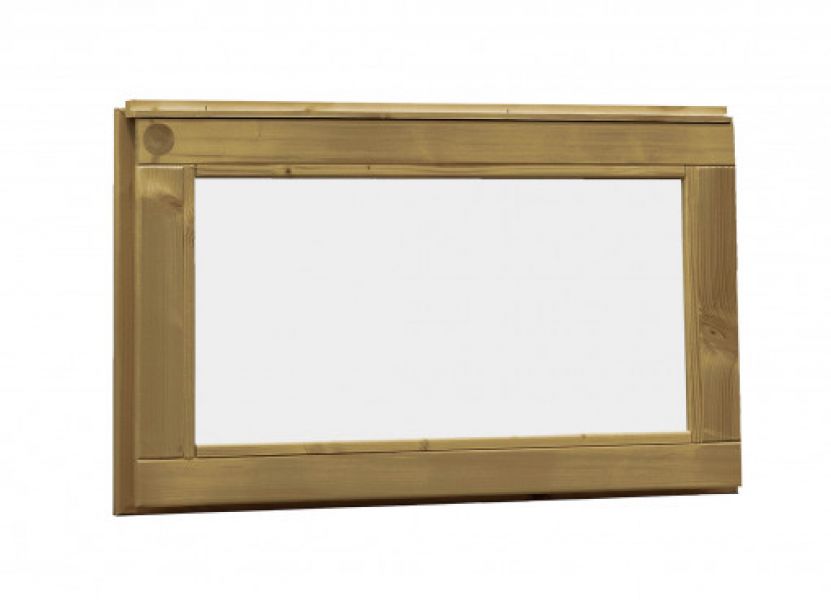 Fenêtre fixe en douglas avec verre sablé 71,2 x 39 cm - Traité en autoclave