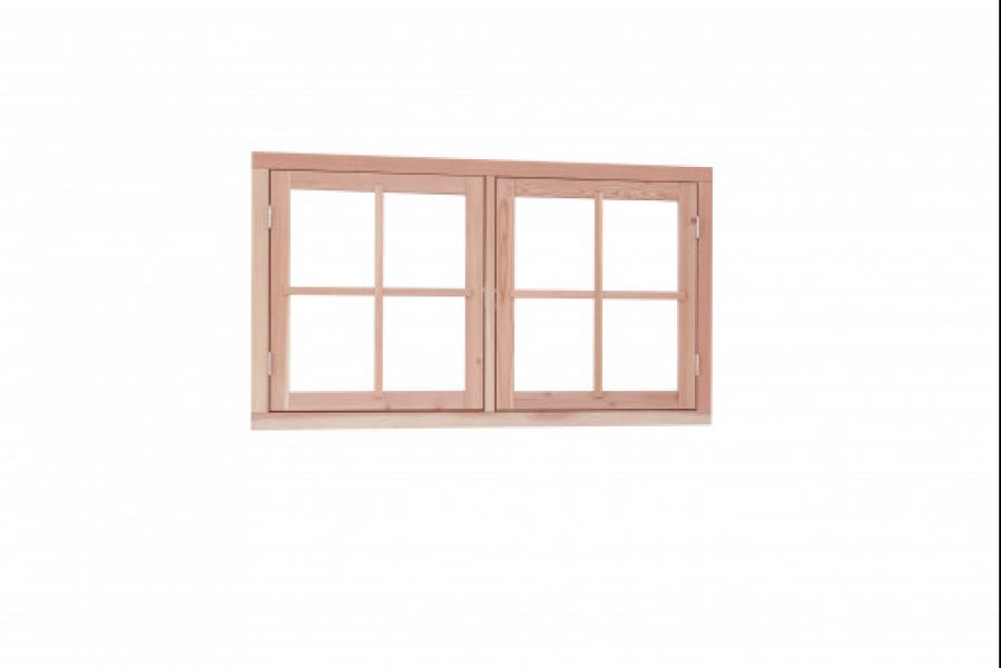 Double fenêtre en douglas 141,2 x 83,7 cm - Non-traité