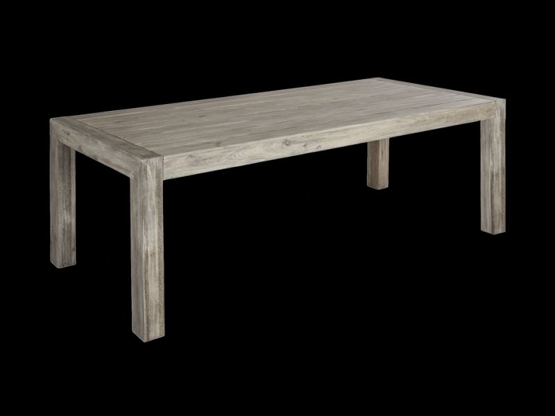 Table en Robinier FSC grey finish 220 x 100 cm