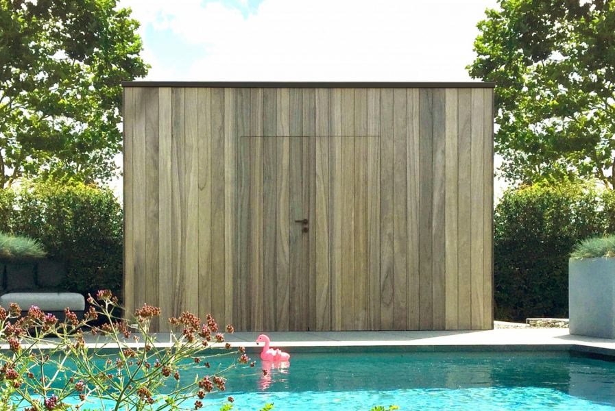 Lux met dubbele deur 390 x 500 cm - Iroko