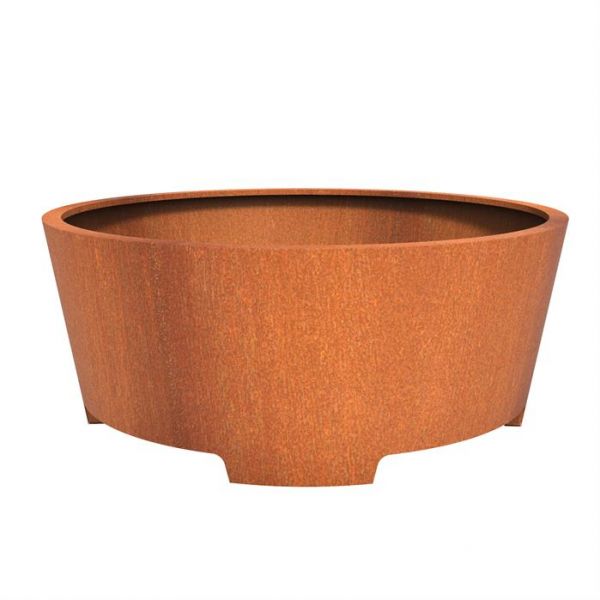 Bloembak Cado met poten in cortenstaal diameter 200 cm - H: 80 cm