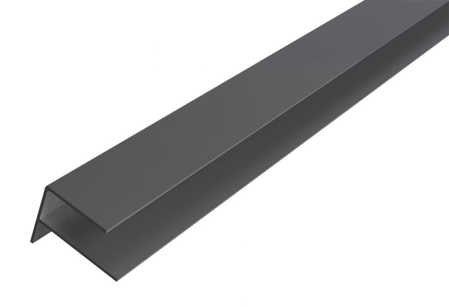 Profil en F pour weo Modern gardenwall 1 et 2 - 65 x 85 x 3000 mm - Dark grey