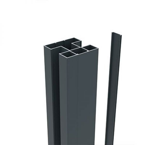 Profil de finition pour poteau en aluminium WSO0014 - L: 1m84
