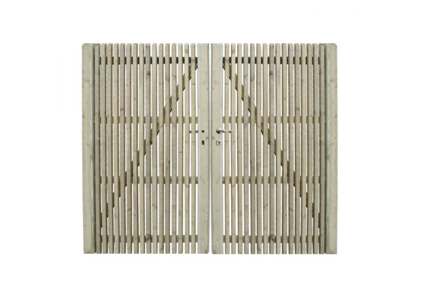 Domino poort in geïmpregneerd hout 180 x 200 cm